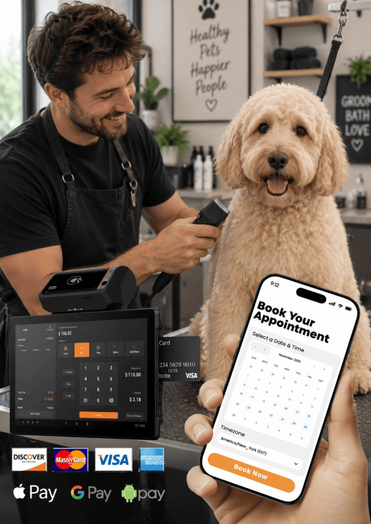 Image of Dog Grooming Software With Groomer Person